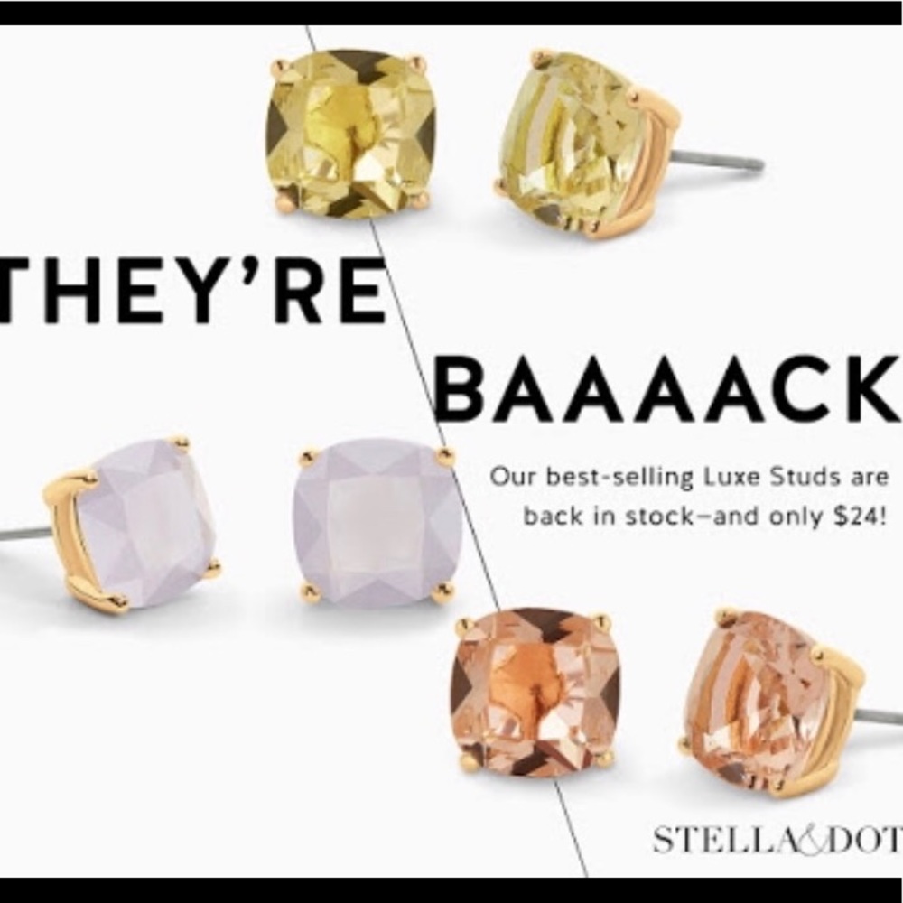 Stella & Dot Yellow Lux Studs!!